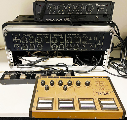 Ibanez AD100, UE4045 and UE300 for classic warm sound.