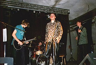 Kelkka performing live with Arto Lehtiniemi, Niko Salovaara, Lassi-Petri Peltoniemi, and Aapo Kankaala